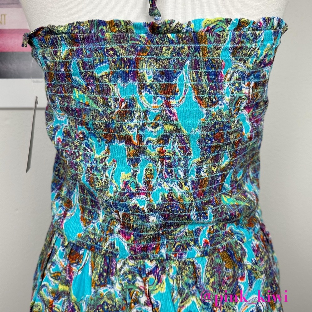 Wild Fable Printed Sleeveless Woven Smocked Romper - Picture 10 of 13
